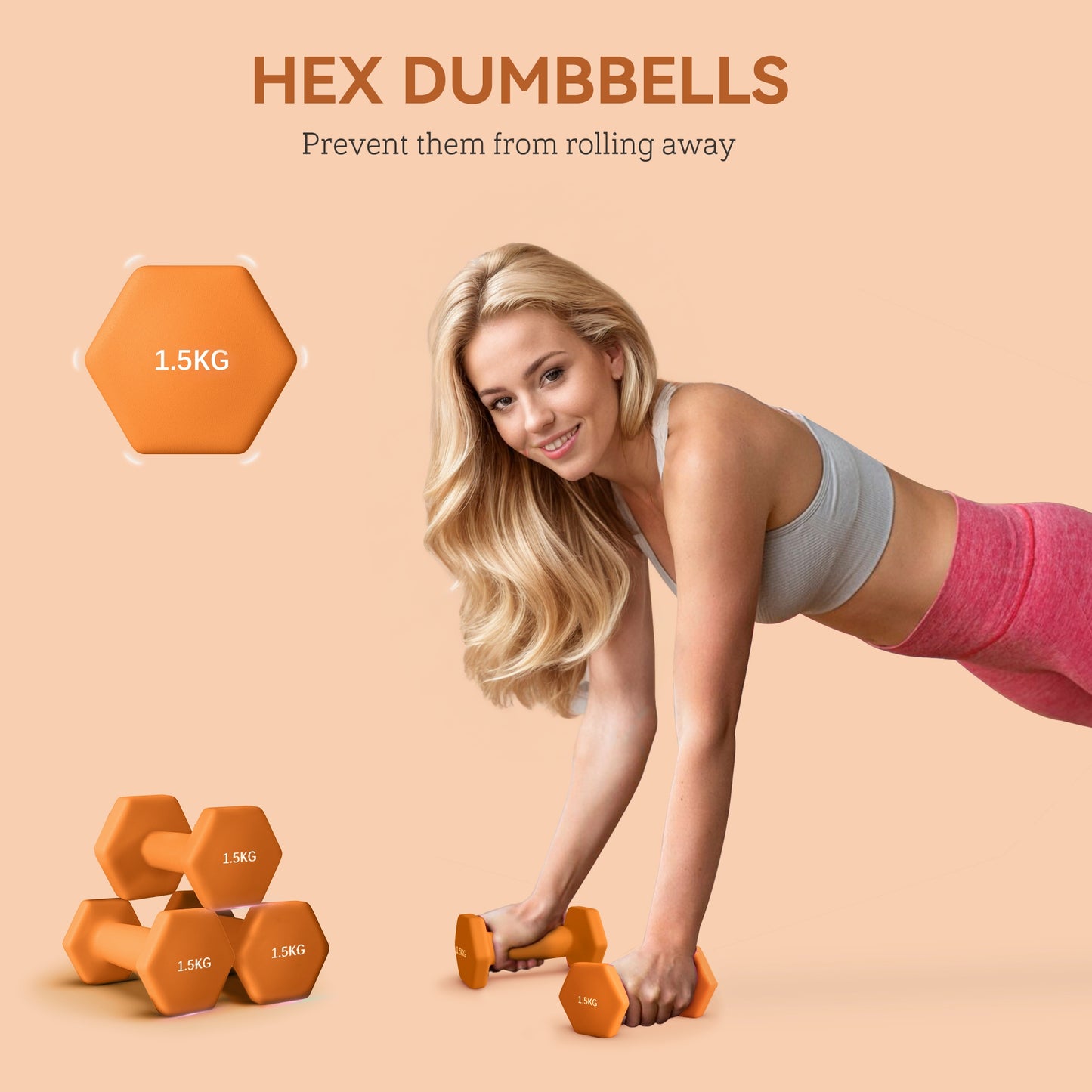 Dumbbells, Hexagonal Weights Pair