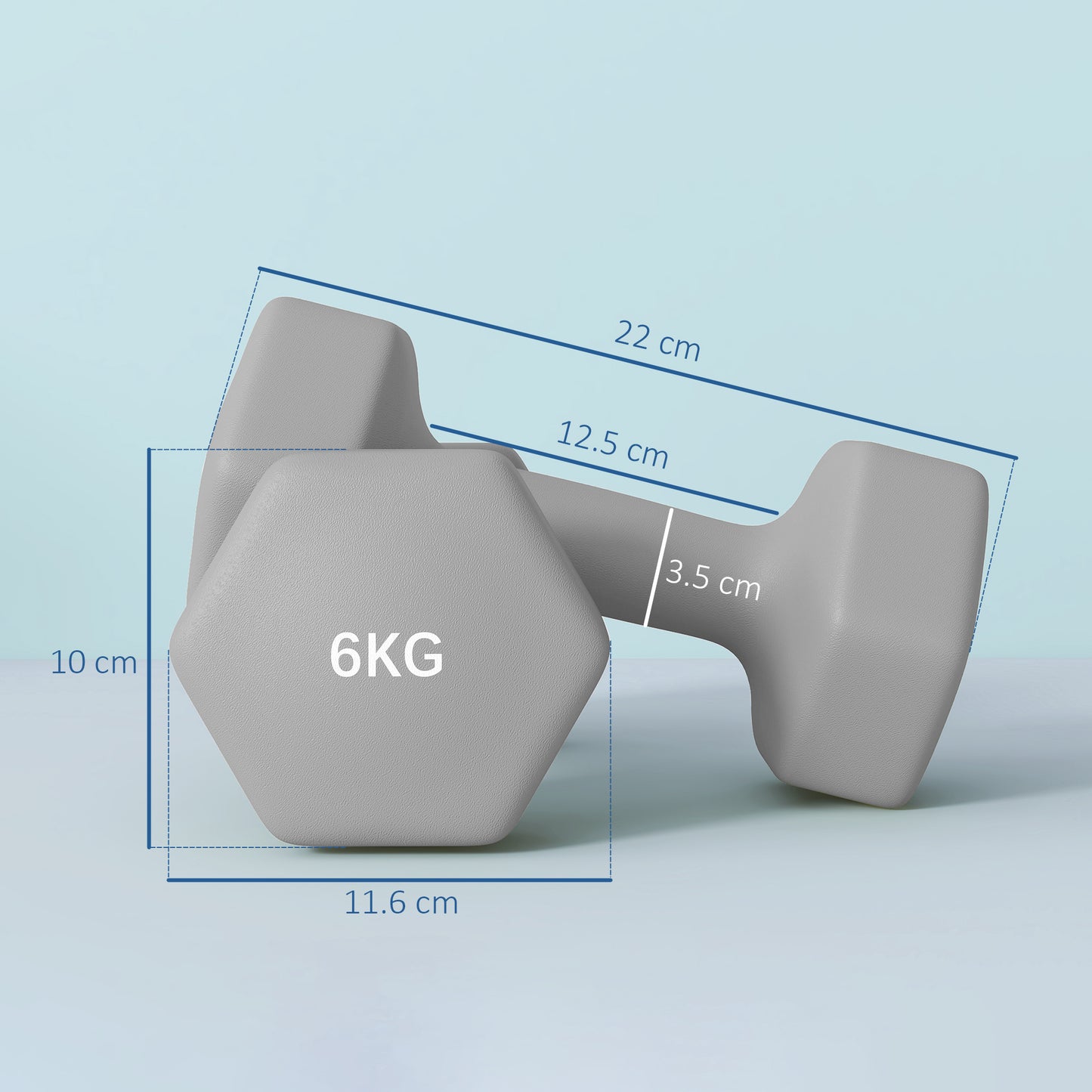 Dumbbells, Hexagonal Weights Pair