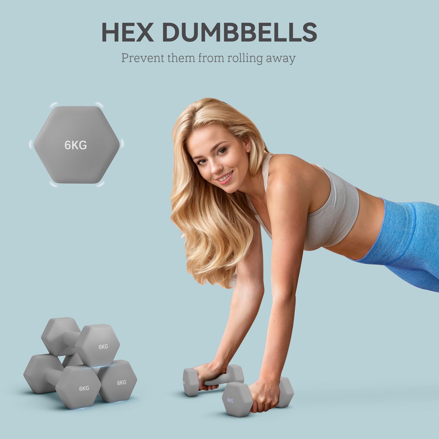Dumbbells, Hexagonal Weights Pair